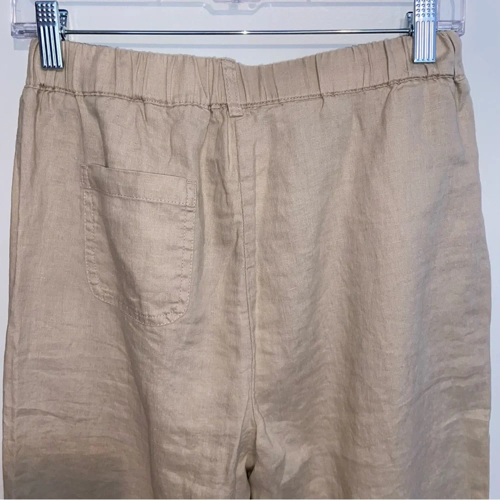 Quince Pants Womens XS European Linen Pull On Driftwood Beach Lagenlook Flax NWT